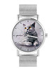 zegarki unisex Zegarek - Brytyjski kot - bransoleta mesh