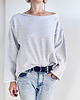 bluza bez kaptura damska Szara bluza cięta Bez ściągaczy