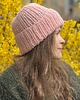 czapki damskie Przejściowa czapka Dimma z alpaki różowa