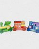 klocki i zabawki drewniane Pociąg kolorowy DUŻY + personalizacja