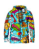 bluza z kapturem damska Damska Bluza Expres Zamek DR.CROW Komiks Blue