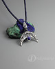 wisiory Mini lunula - srebro i lapis lazuli