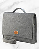 torby na ramię Duża Torba Na Laptopa 15'6" - teczka szara