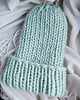 czapki damskie Wełniana czapka na drutach WOOLLY miętowa