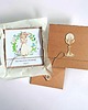 kartki na komunię PREMIUM : kartka w pudełku + torebka handmade :wianek : dziewczynka