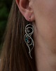kolczyki wire wrapping Duże kolczyki kwarc niebieski wire wrapping