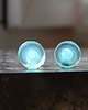 kolczyki wire wrapping wodny wir  - sztyfty