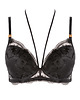 biustonosze damskie Czarny biustonosz push-up Black Moon