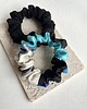 gumki do włosów 2 jedwabne gumki scrunchies Ivess & Black Silk