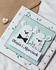 kartki scrapbooking Kartka ślubna z zakochanymi lamami