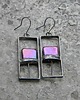 kolczyki wire wrapping Fiolet w oknach   - kolczyki