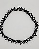 chokery Choker Nokturn / frywolitka z czarnym spinelem / Seria Boho