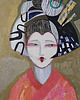 obrazy Obraz oryginał na płótnie 50x70 cm - Gejsza