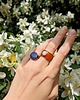 pierścionek z żywicy Masywny Pierścionek z Kamieniem Naturalnym  Chunky Jelly Ring 1