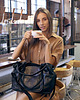 torby XXL Torebka skórzana shopper bag ispirato dalla natura czarna