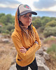 bluza z kapturem damska Bluza kangurka "Musztarda - Mandala"
