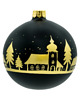 ozdoby choinkowe Bombki okrągłe złote miasteczko: czarne