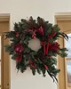 wianki bożonarodzeniowe Duży świąteczny wianek protea czerwień