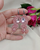kolczyki soutache Długie kolczyki soutache na wesele, kolczyki brudny róż