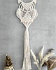 makramy Duża Sowa Makrama z Długim Ogonem Elegancka Dekoracja Boho 80 cm