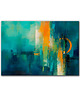 obrazy Obraz na płótnie - 100x70 cm  Abstrakcja w turkusie  (1-0653)