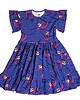sukienki dla dziewczynki Sukienka z falbanami Fioletowy Leniwiec