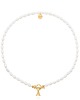 chokery Choker z naturalnych pereł z literką