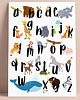 grafiki i ilustracje Plakat alfabet angielski zwierzęta