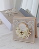 kartki scrapbooking Prezent  na  Złote Gody - kartka na 50 rocznicę ślubu z torebką