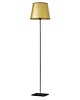 lampy podłogowe Czarno-złota lampa stojąca do salonu PALERMO MIRROR
