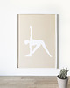 plakaty Plakat YOGA Trójkąt beżowy