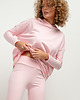 bluza z kapturem damska Szeroka bluza z kapturem T379, jasnoróżowa