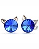 kolczyki swarovski Kolczyki  - kryształy Swarovski-kotki Sapphire (mniejsze)