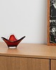 patery i talerze Patera rubinowa, szkło Murano, włoski design, lata 60, produkcja: Włochy