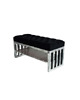 ławki Ławka Metalowa Loft Siedzisko Pikowane Czarny LPM-13