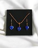 komplet biżuterii RAZEM TANIEJ! uroczy komplet: serduszko LAPIS LAZULI : wyjątkowy prezent