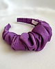 opaski do włosów Fioletowa opaska marszczona Iva maxi