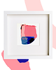obrazy Obraz abstrakcja w ramce 27x27. Cotton candy