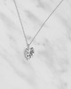 srebrne naszyjniki Rhodium Plated Monstera Necklace