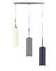 lampy wiszące 3-punktowa lampa wisząca do kuchni z abażurami w kształcie tuby BORNEO