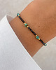 bransoletki z kamieni naturalnych Bransoletka na nici z czarnym turmalinem i turkusem