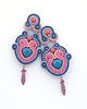 kolczyki soutache Wrzosowa jesień 2