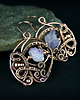 kolczyki wire wrapping Kolczyki z surowym ametystem