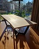 stoły Drewniany stół dębowy 180x90 cm naturalna krawędź