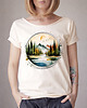 t-shirt damskie Wakacje góry Waniliowy oversize