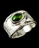pierścionki srebrne Pierścionek zielony turmalin