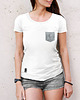 t-shirt damskie Koszulka damska z kieszonką GÓRY