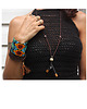 topy damskie Czarny top boho   handmade