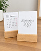 kalendarze i plannery Kalendarz 2027- na biurko z drewnianą podstawką