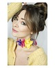 chokery Choker z jedwabnymi kwiatami
